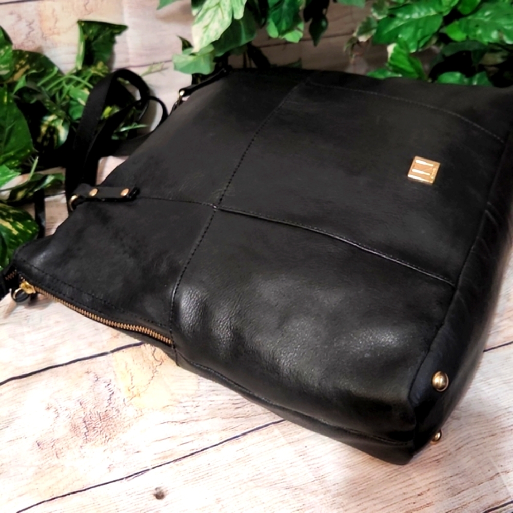 Kooba Everett Black Pebbled Leather Tote - Picture 5 of 16
